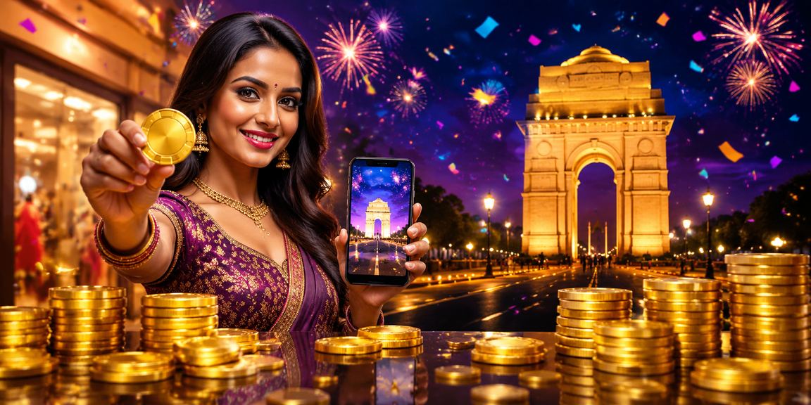 A young player deposits funds via mobile near India Gate, Delhi